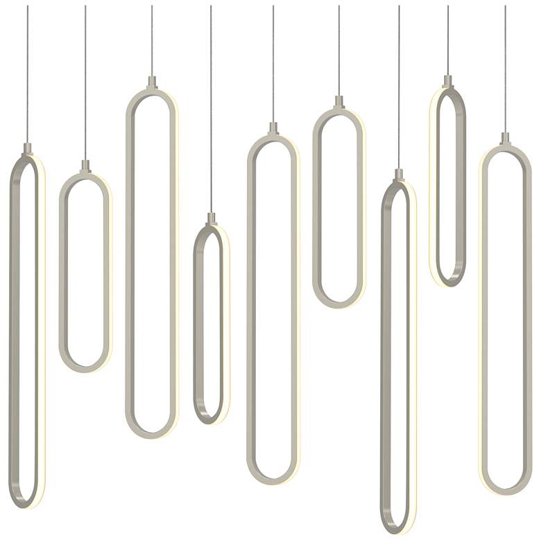 Image 1 Sienna 4.75" Wide Painted Nickel LED Linear Pendant