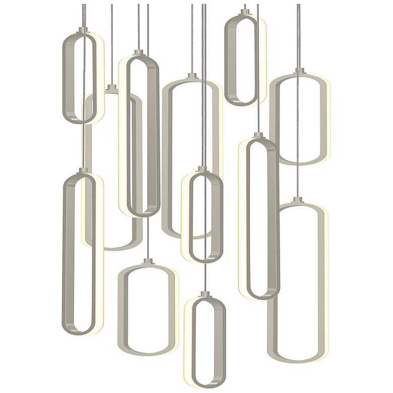 Image 1 Sienna 4.75" Wide Painted Nickel LED Round Pendant