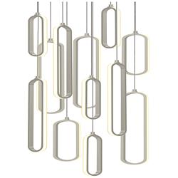 Sienna 4.75" Wide Painted Nickel LED Round Pendant