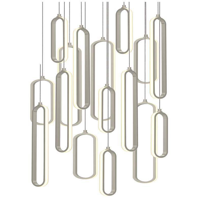 Image 1 Sienna 4.75" Wide Painted Nickel LED Round Pendant