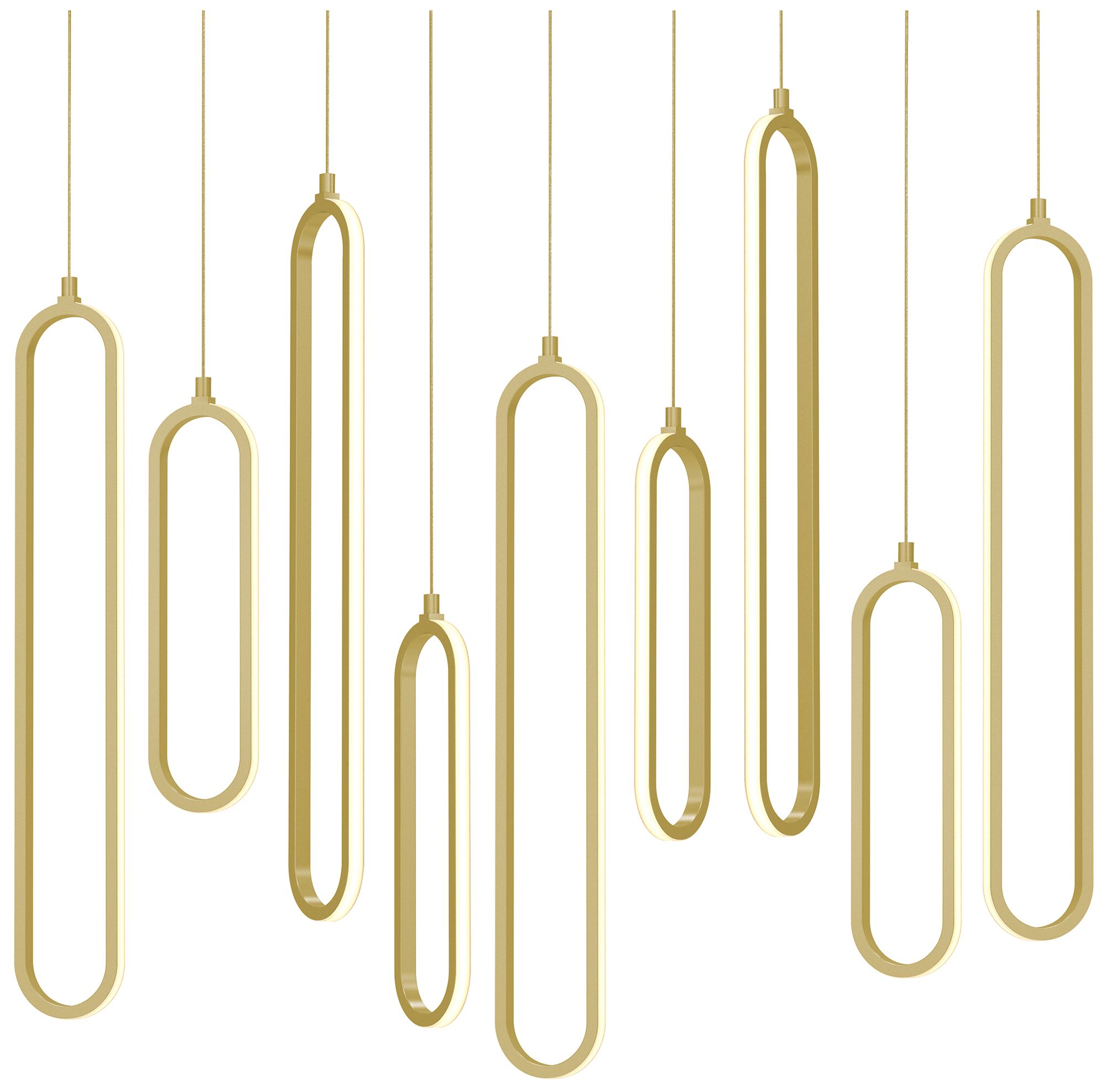 Sienna 4.75" Wide Gold LED Linear Pendant - Made to Order