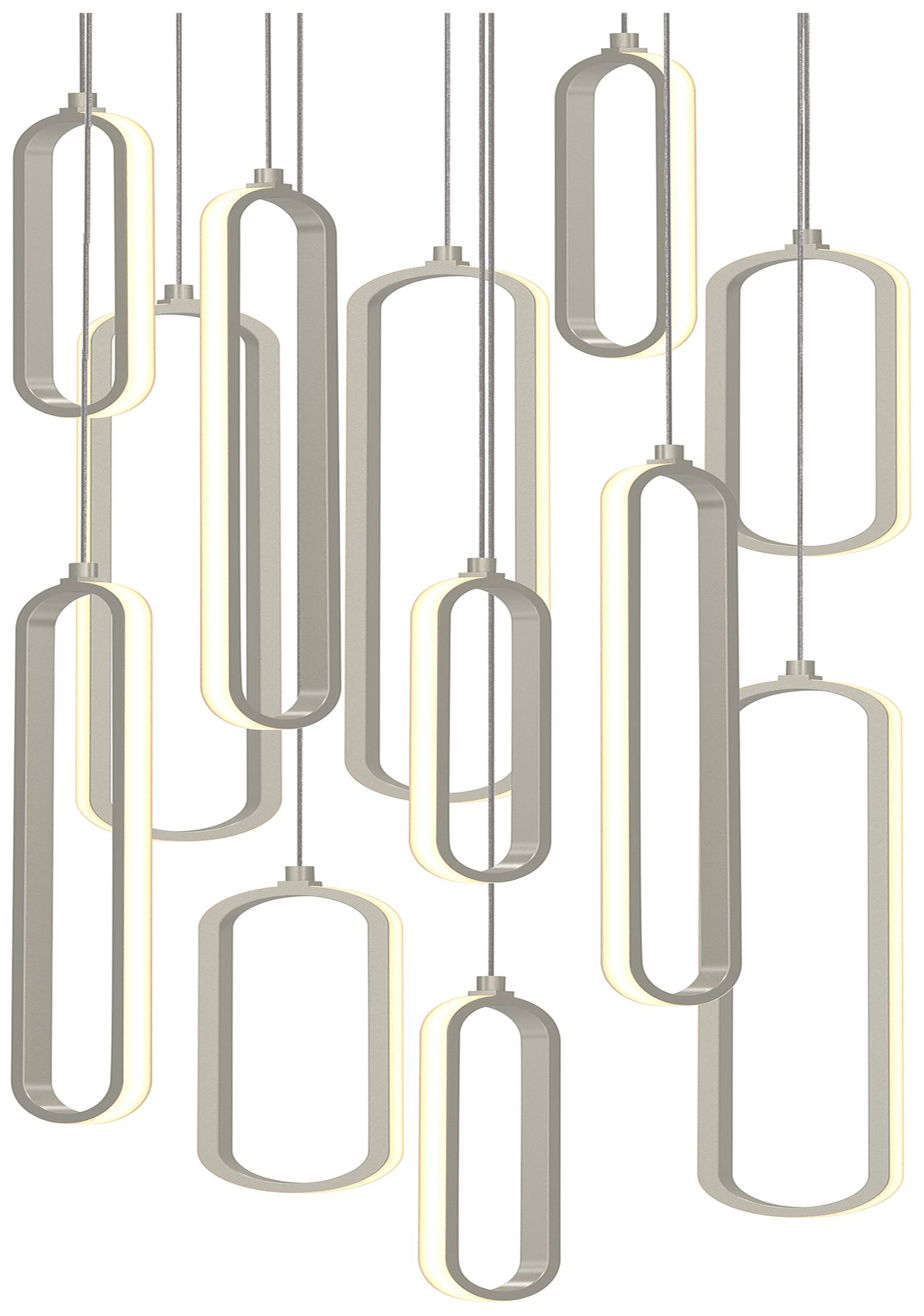 Sienna 4.75" Wide Painted Nickel LED Round Pendant - Made to Order