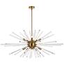 Sienna 42" Crystal Rod Pendant In Gold