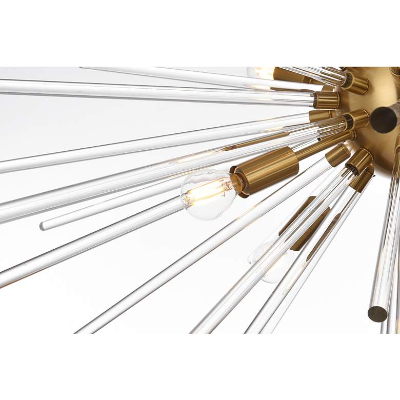 Image 7 Sienna 42" Crystal Rod Pendant In Gold more views