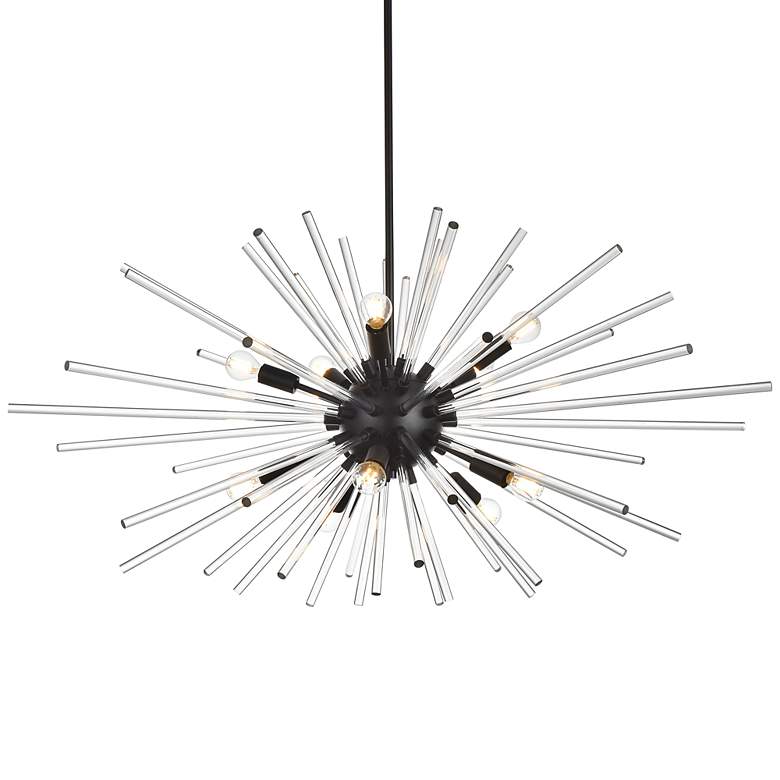Image 3 Sienna 42" Wide Black 10-Light Sputnik Pendant