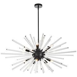 Sienna 42" Wide Black 10-Light Sputnik Pendant