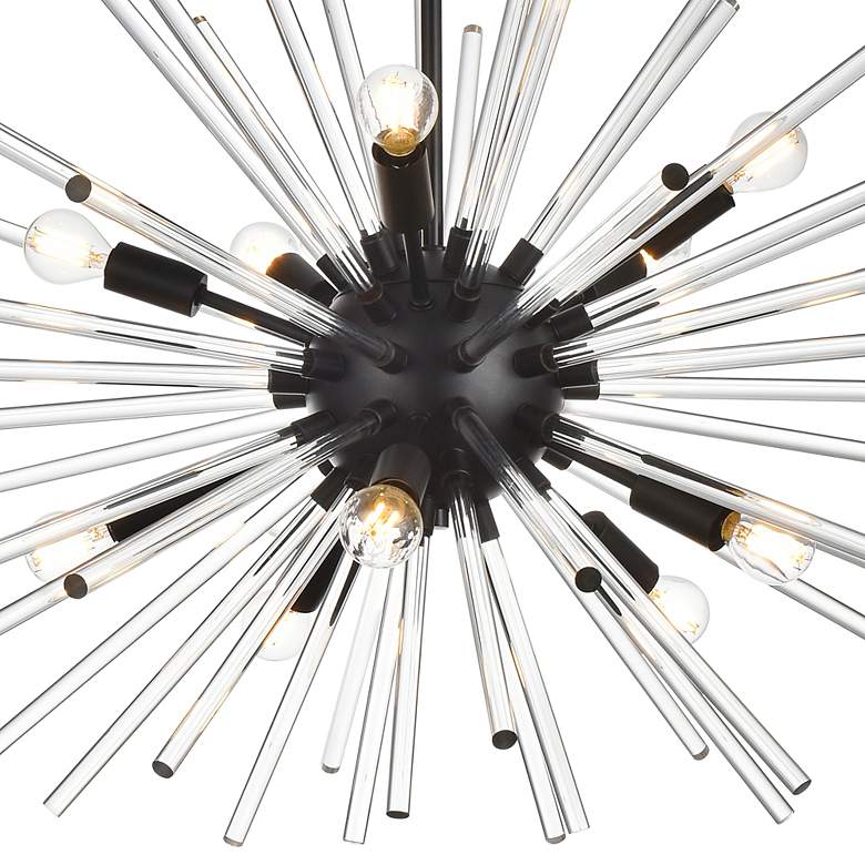 Image 4 Sienna 42" Wide Black 10-Light Sputnik Pendant more views