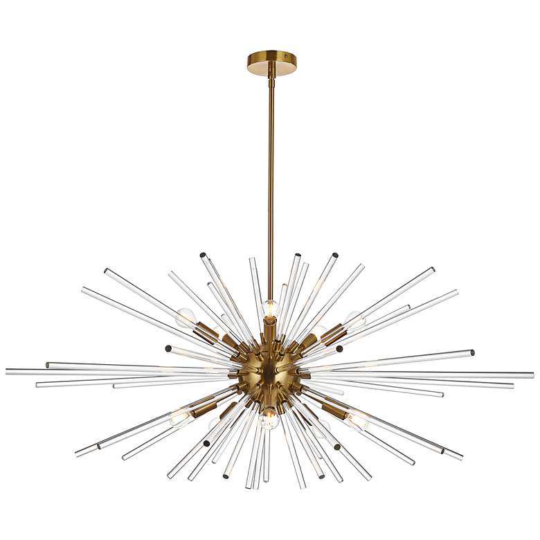 Image 2 Sienna 46" Wide Gold 10-Light Sputnik Pendant