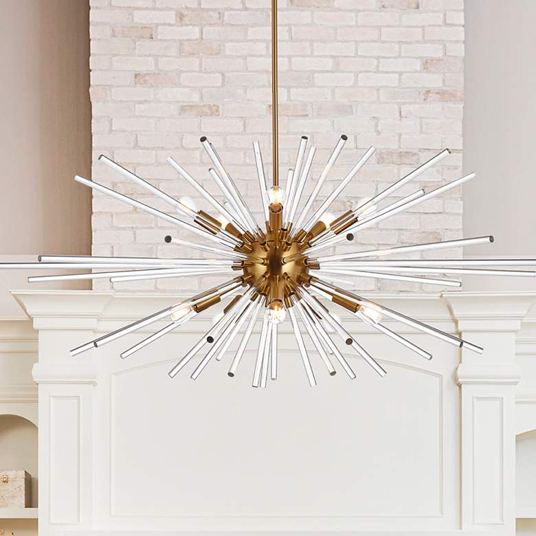 Image 1 Sienna 46" Wide Gold 10-Light Sputnik Pendant