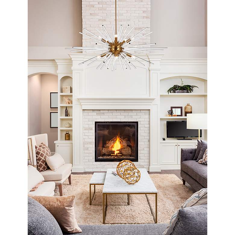 Image 3 Sienna 46" Wide Gold 10-Light Sputnik Pendant more views