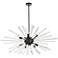 Sienna 46"W Black Metal Clear Glass 10-Light Sputnik Pendant