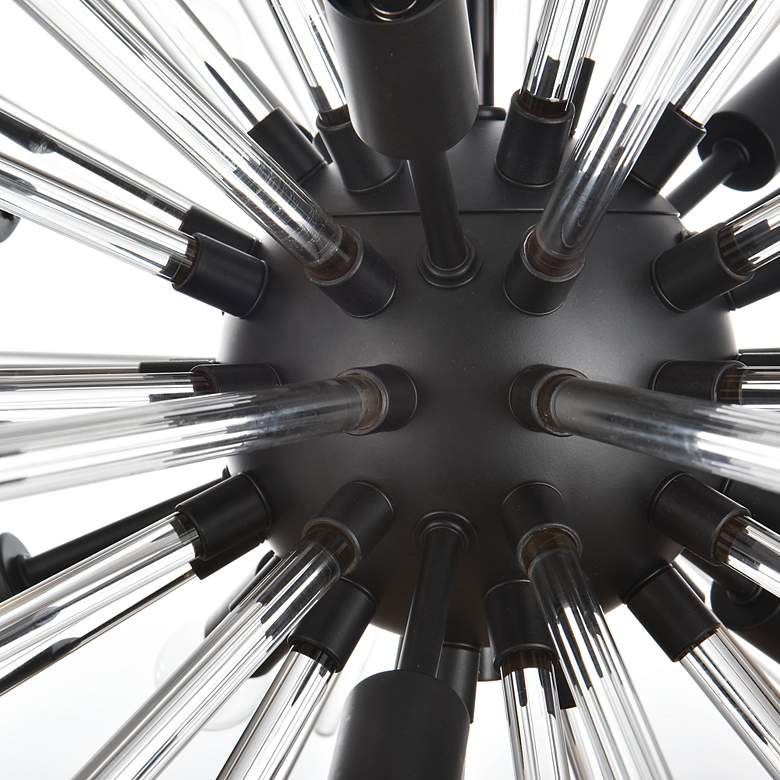 Image 5 Sienna 46"W Black Metal Clear Glass 10-Light Sputnik Pendant more views