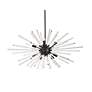 5_Sienna 46"W Black Metal Clear Glass 10-Light Sputnik Pendant more views