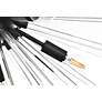 Sienna 46"W Black Metal Clear Glass 10-Light Sputnik Pendant in scene