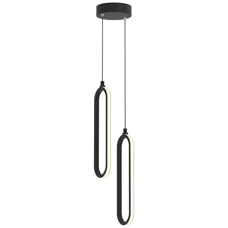 Image 1 Sienna 5" Wide 13" High Black LED Multi-Light Pendant