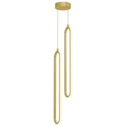 Sienna 5" Wide 2-Light Gold LED Pendant