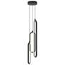1_Sienna 6" Wide 3-Light Black LED Pendant