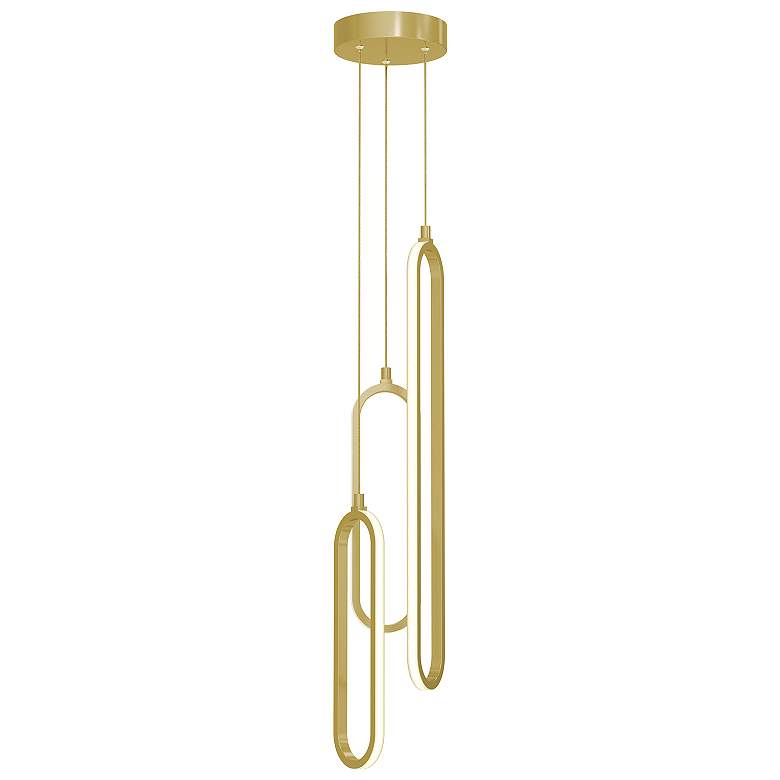 Image 1 Sienna 6" Wide 3-Light Gold LED Pendant