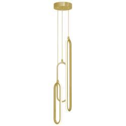 Sienna 6" Wide 3-Light Gold LED Pendant
