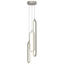Sienna 6" Wide 3-Light Painted Nickel LED Pendant
