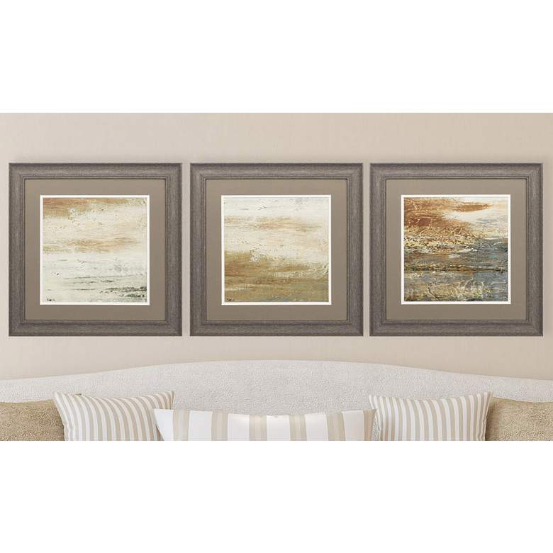 Image 1 Sienna Abstract 3-Piece 18 inch Square Framed Wall Art Set