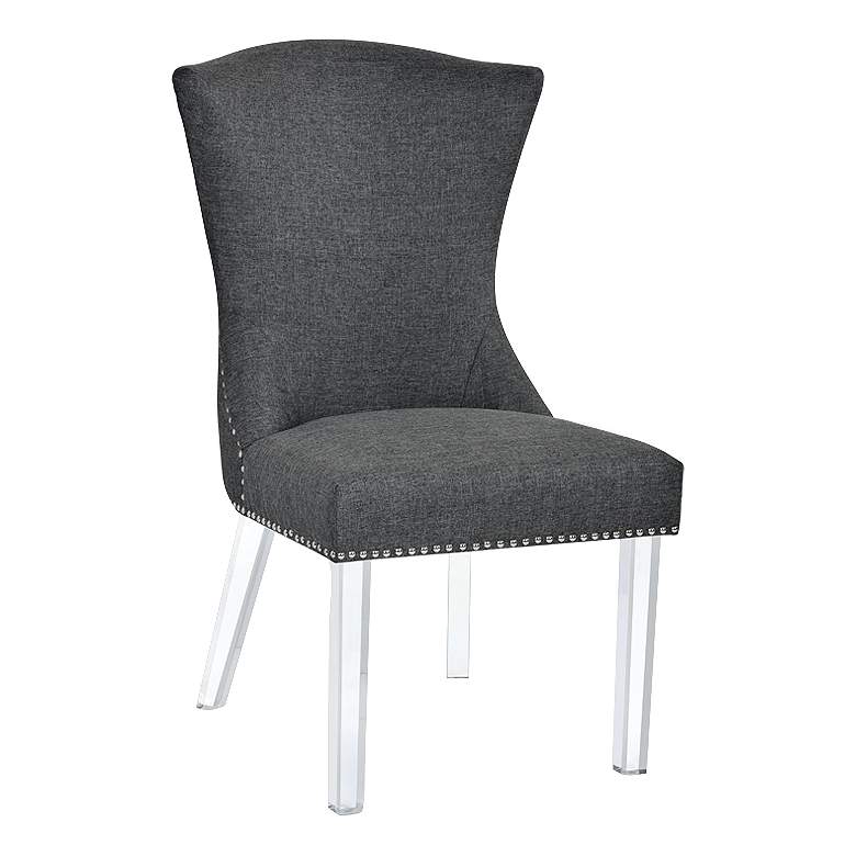 Image 1 Sienna Carbon Gray Fabric and Acrylic Dining Chair