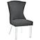 Sienna Carbon Gray Fabric and Acrylic Dining Chair