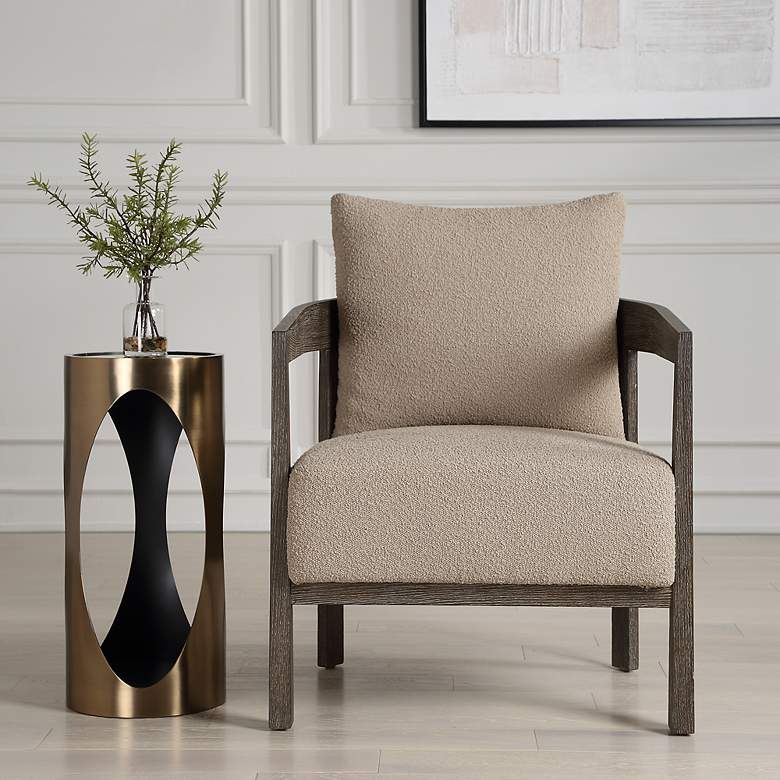 Image 1 Sienna Cocoa Wood Accent Chair