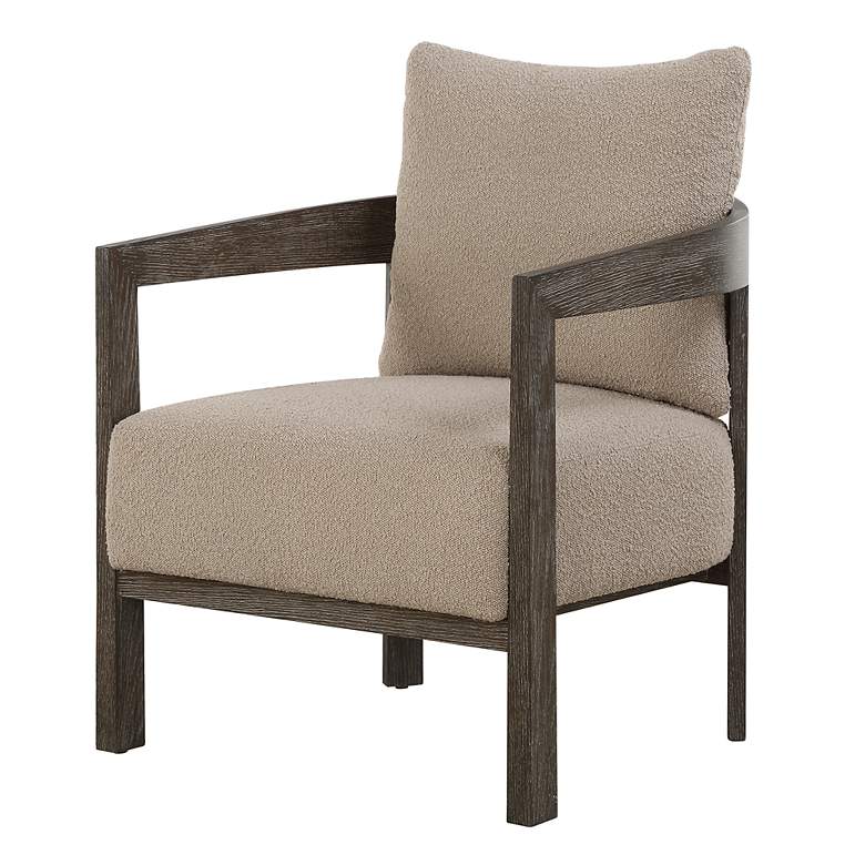 Image 4 Sienna Cocoa Wood Accent Chair more views