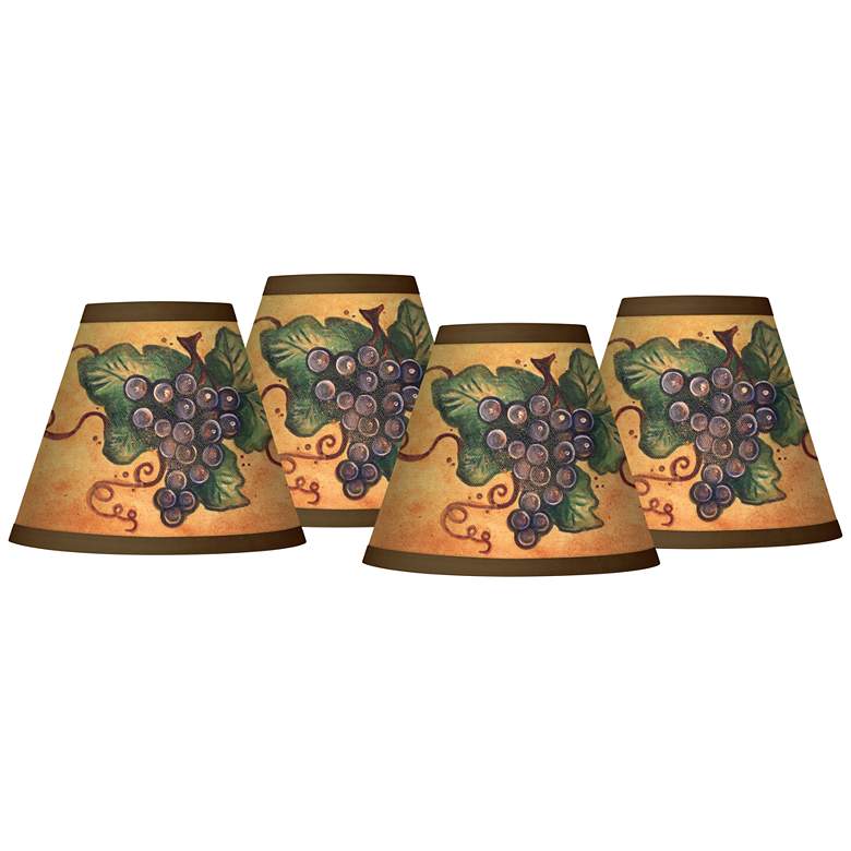 Image 1 Sienna Grape Giclee Set of Four Shades 3x6x5 (Clip-On)