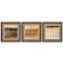 Sienna II Abstract 3-Piece 18" Square Framed Wall Art Set