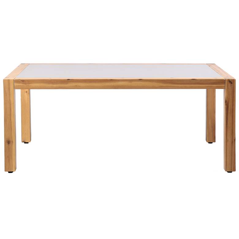 Image 1 Sienna Outdoor Coffee Table with Teak Finish and Stone Top