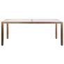 Sienna Outdoor Eucalyptus Dining Table with Grey Teak Finish, Super Stone