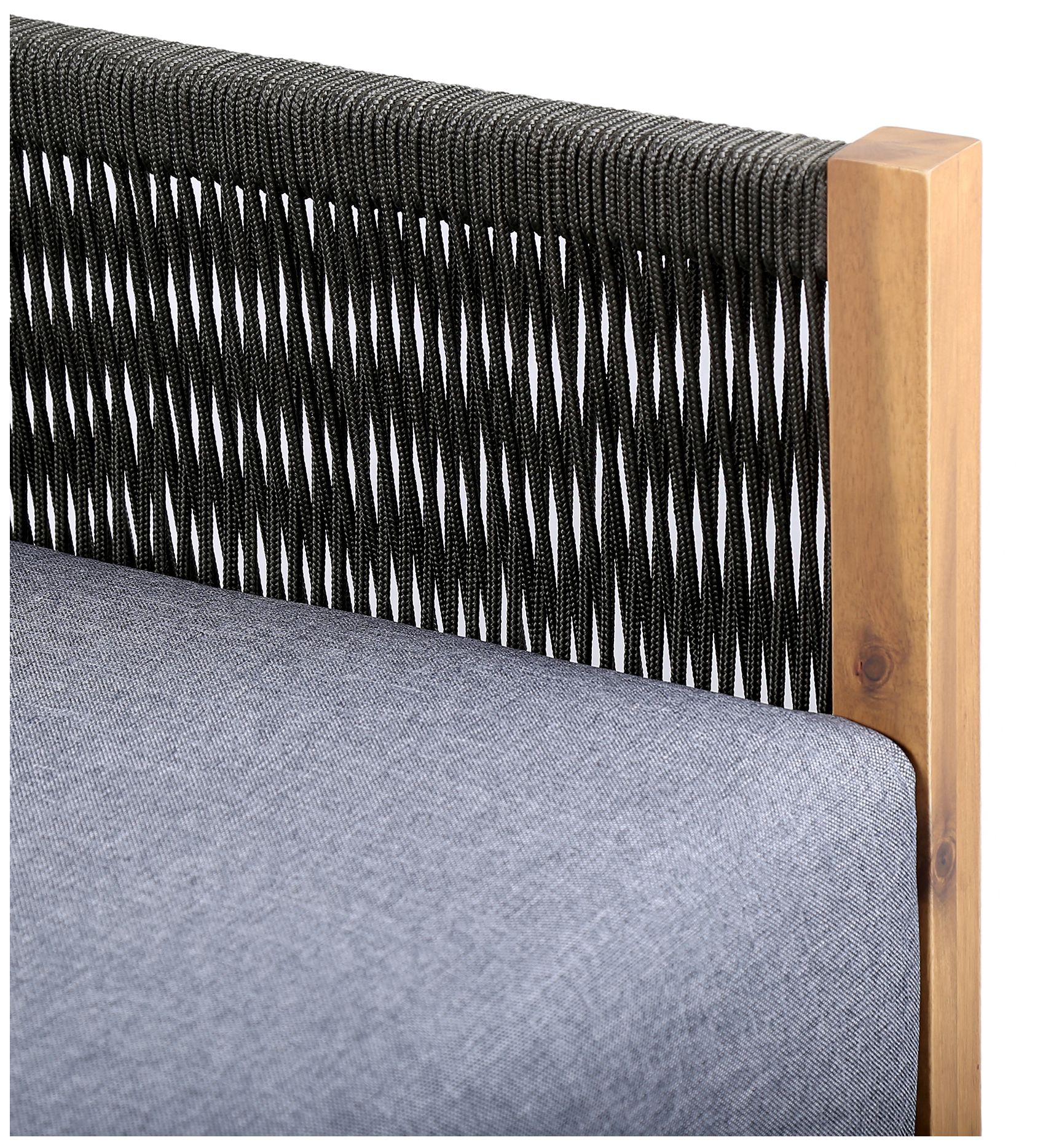 Image 5 Sienna Outdoor Eucalyptus Sofa in Teak Finish with Grey Cushions more views