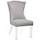Sienna Stone Gray Fabric and Acrylic Dining Chair