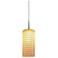 Sierra 1 LED Pendant - Matte Chrome Finish - Amber with Wire Mesh