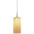 Sierra 1 LED Pendant - Matte Chrome Finish - Amber with Wire Mesh