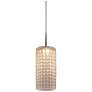 Sierra 1 LED Pendant - Matte Chrome Finish - Clear with Wire Mesh