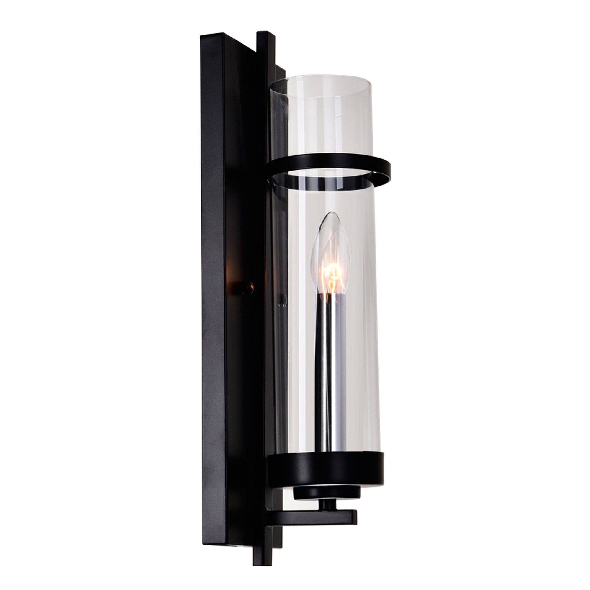 Image 3 Sierra 1 Light 5in Black Wall Sconce more views
