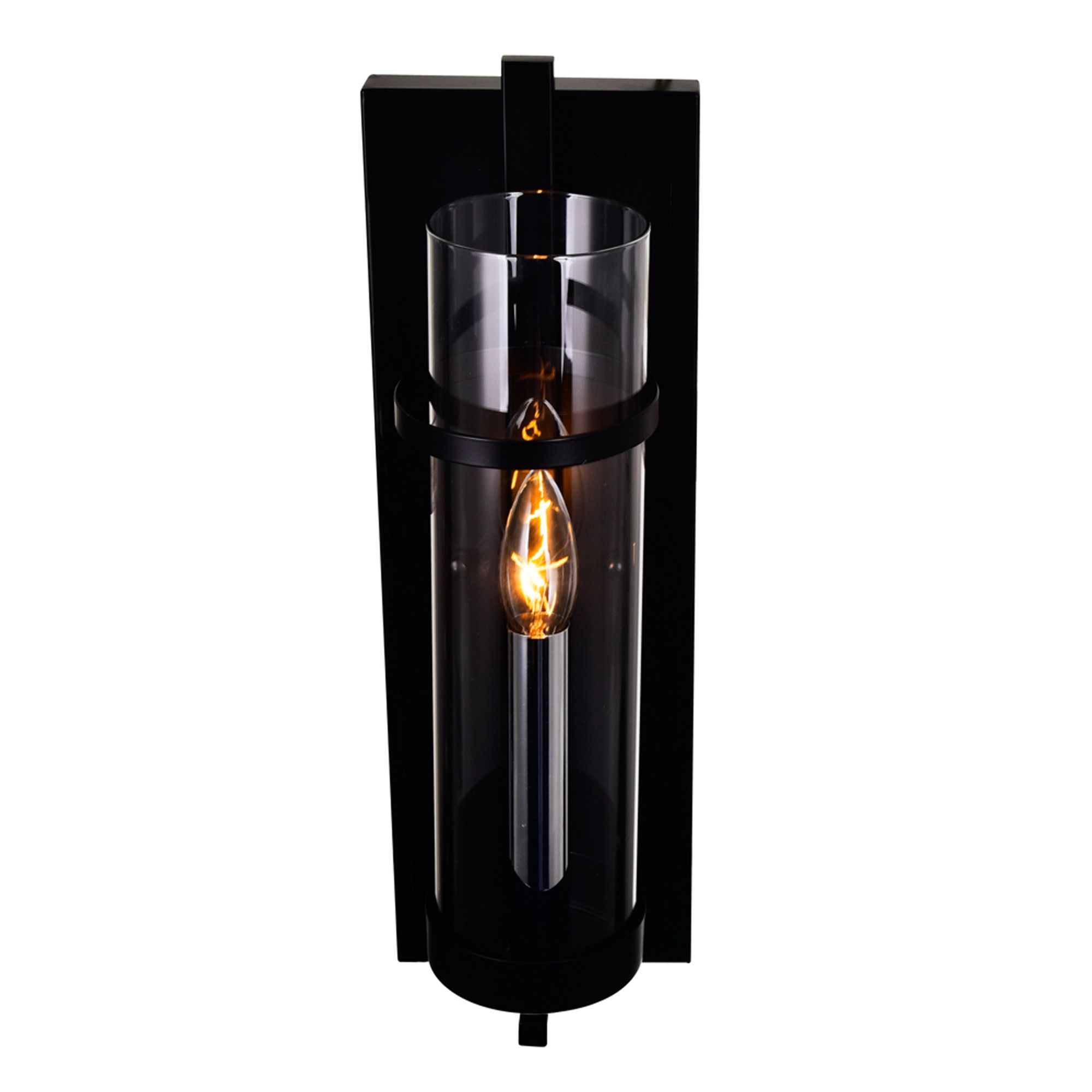 Image 4 Sierra 1 Light 5in Black Wall Sconce more views