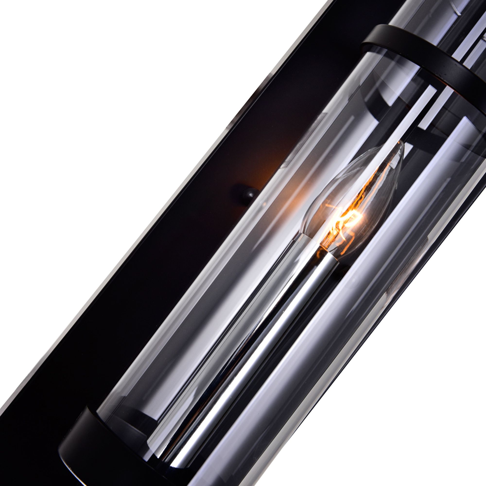 Image 5 Sierra 1 Light 5in Black Wall Sconce more views