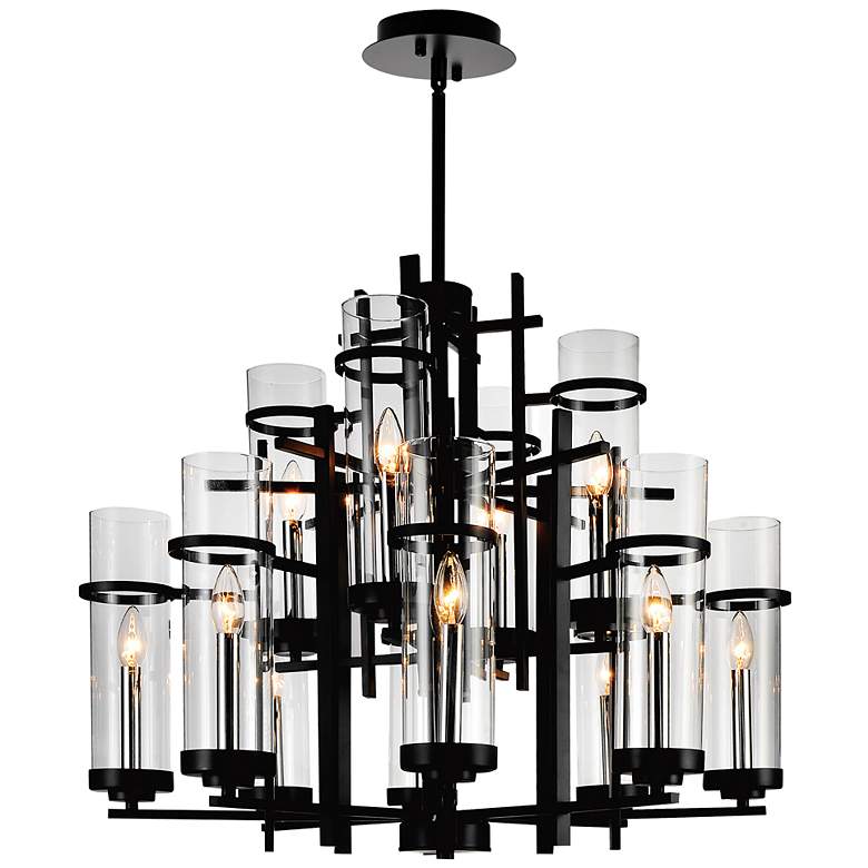 Image 1 Sierra 12 Light Up Chandelier With Black Finish