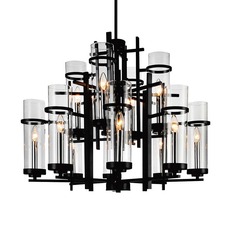 Image 2 Sierra 12 Light Up Chandelier With Black Finish more views