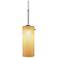 Sierra 2 5" Chrome Pendant w/ Amber Glass with Wire Mesh Shade