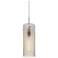 Sierra 2 5" Chrome Pendant w/ Clear Glass with Wire Mesh Shade