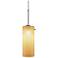 Sierra 2 5" LED Chrome Pendant w/ Amber Glass with Wire Mesh Shade