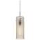 Sierra 2 5" Matte Chrome Pendant w/ Clear Glass with Wire Mesh Shade