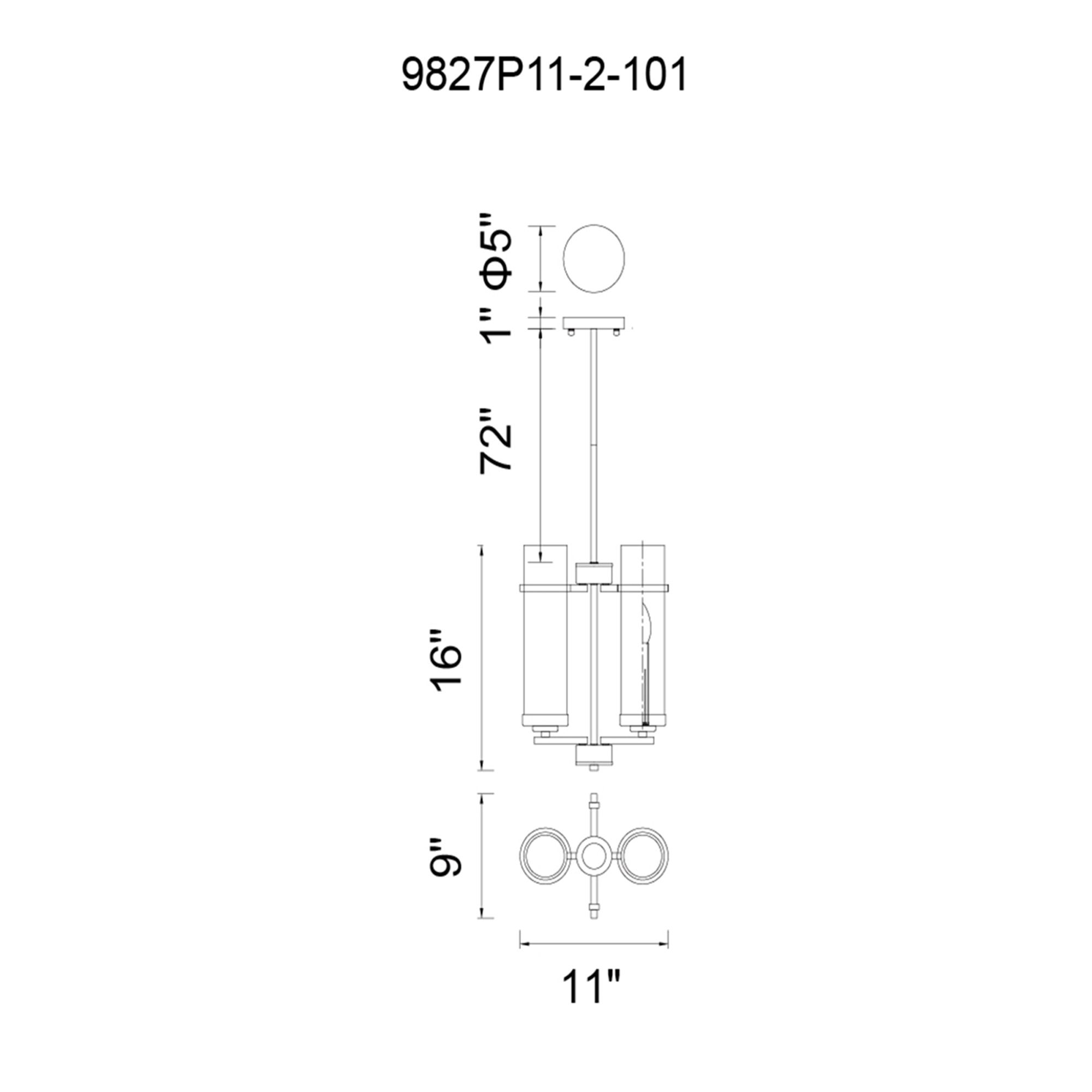 Image 6 Sierra 2 Light 6in Black Mini Pendant more views