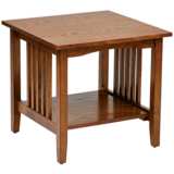 Sierra 20&quot; Wide Ash Wood 1-Shelf Square End Table