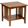 Sierra 20" Wide Ash Wood 1-Shelf Square End Table